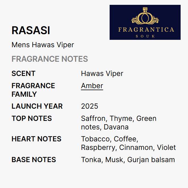 Rasasi Hawas Viper | Eau de Parfum