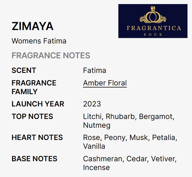 Zimaya Fatima Pink Extrait | Extrait de Parfum